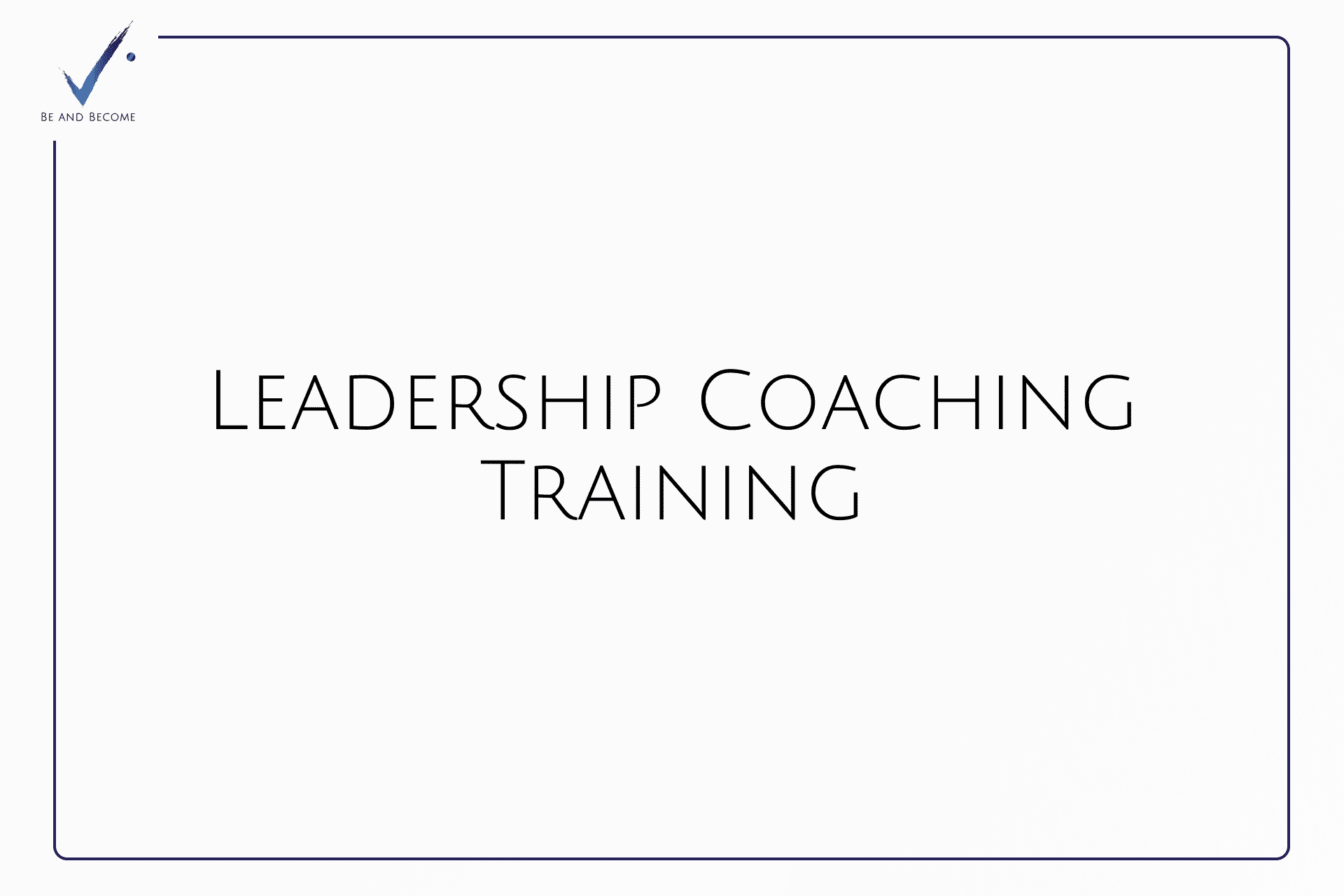 Leadership Coaching Training